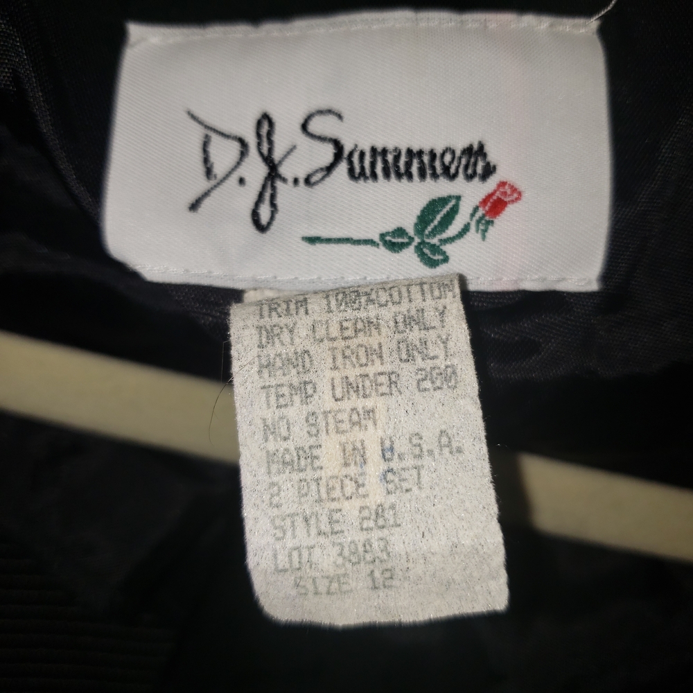 Vintage D. J. Summers Black and Gold Animal Print Women's Jacket - 12 - Picture 6 of 8